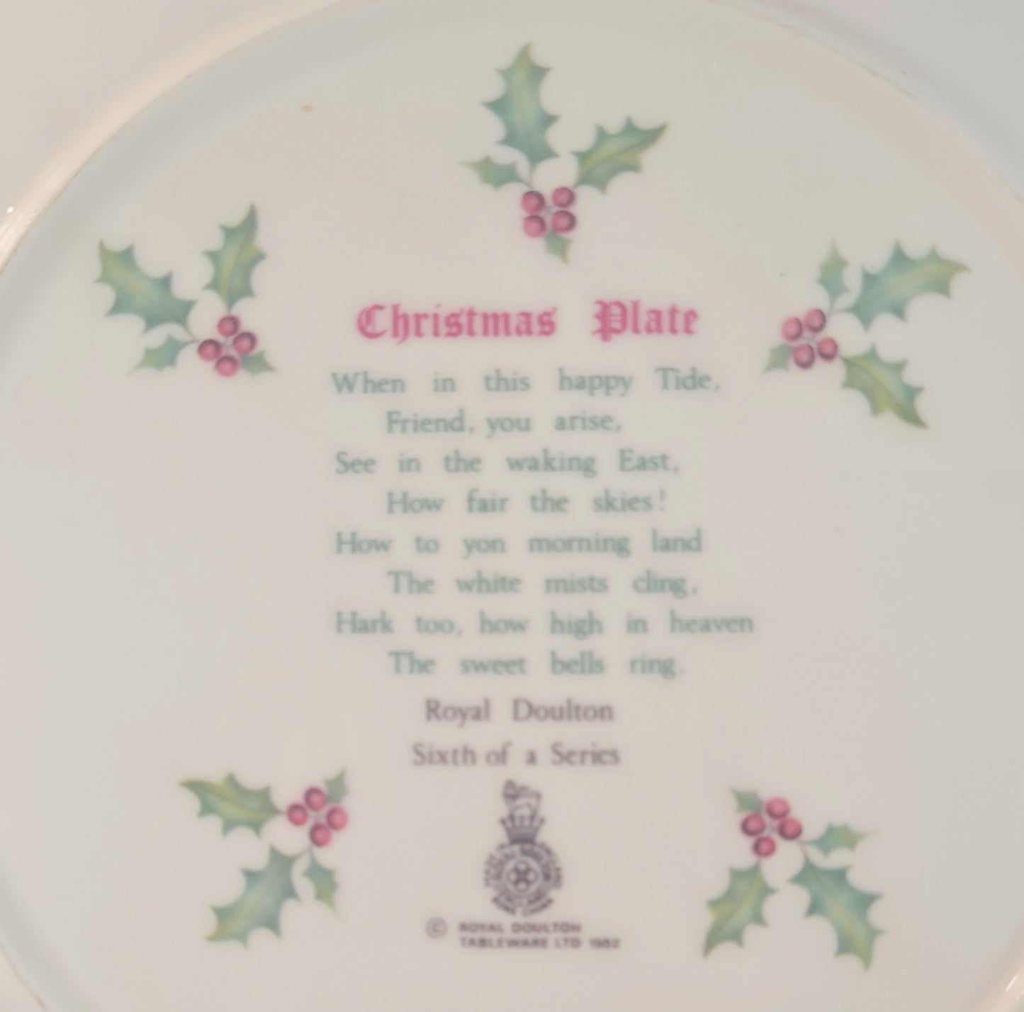 Piatto di Natale Royal Doulton 1982