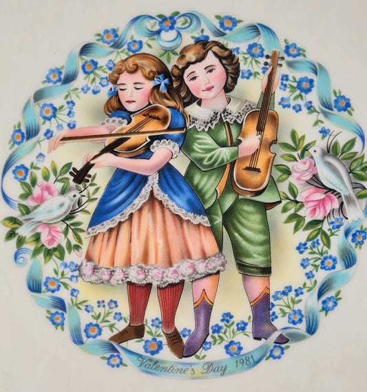 Piatto Royal Doulton - serie "My Valentine" 1981