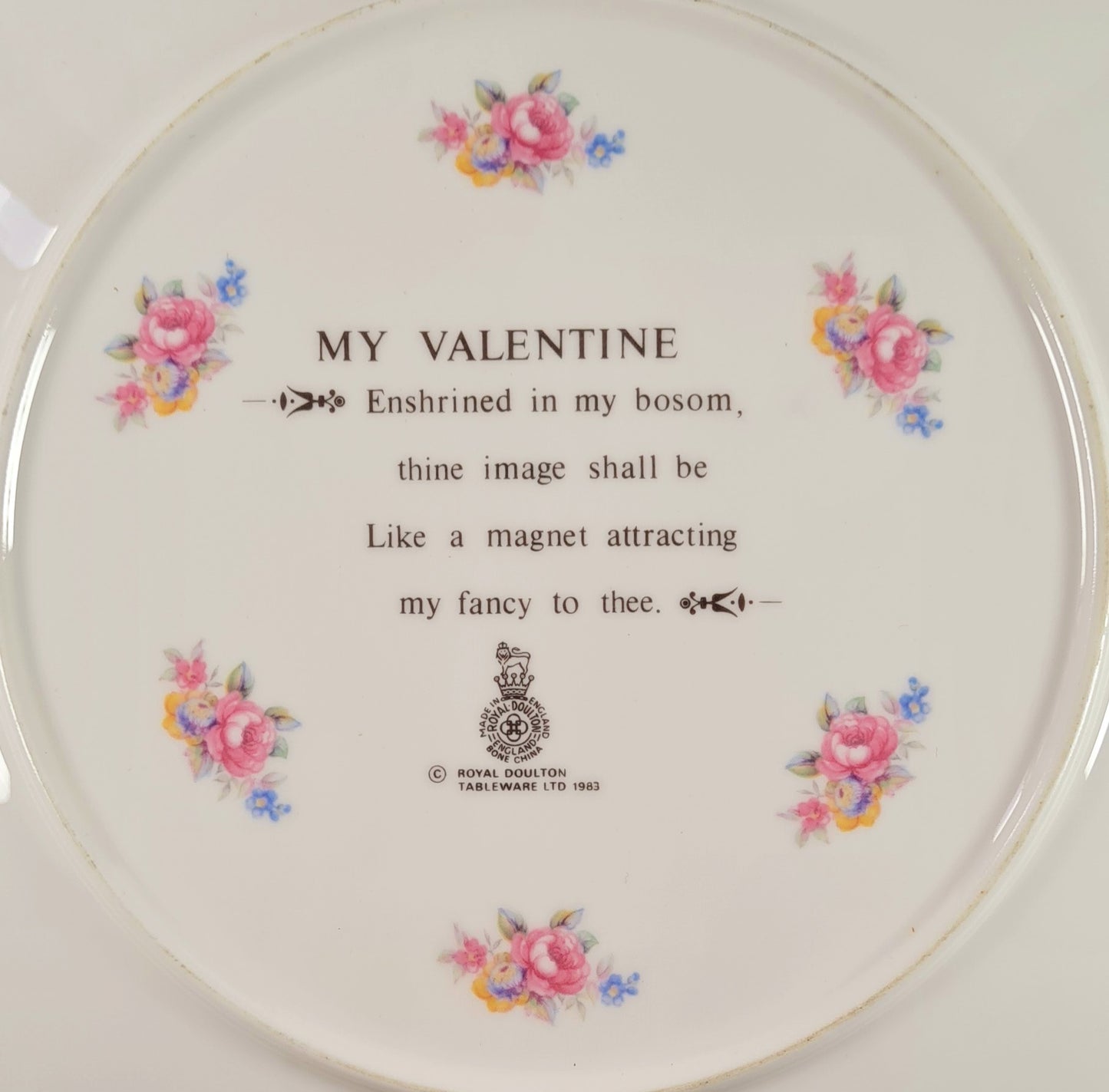 Piatto Royal Doulton - serie "My Valentine" 1984