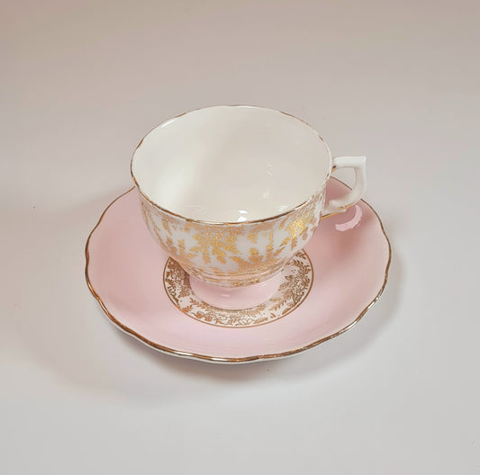 Tea duo + lattiera + zuccheriera - Royal Vale rosa oro