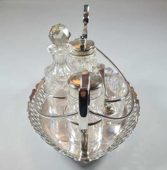 Set da condimento / Cruet set Made in England - silver plated