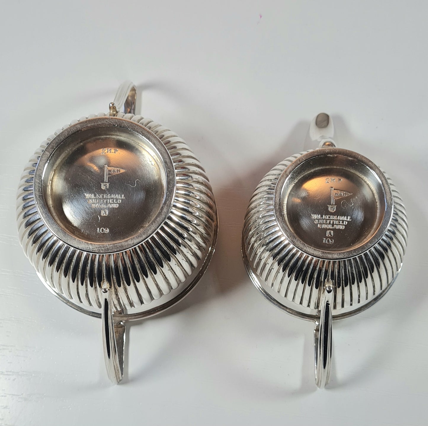 Teiera + zuccheriera + lattiera Sheffield - Walker & Hall