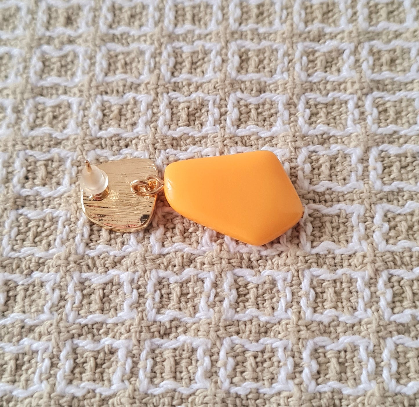 Orecchini vintage inspired - due tonalità di giallo