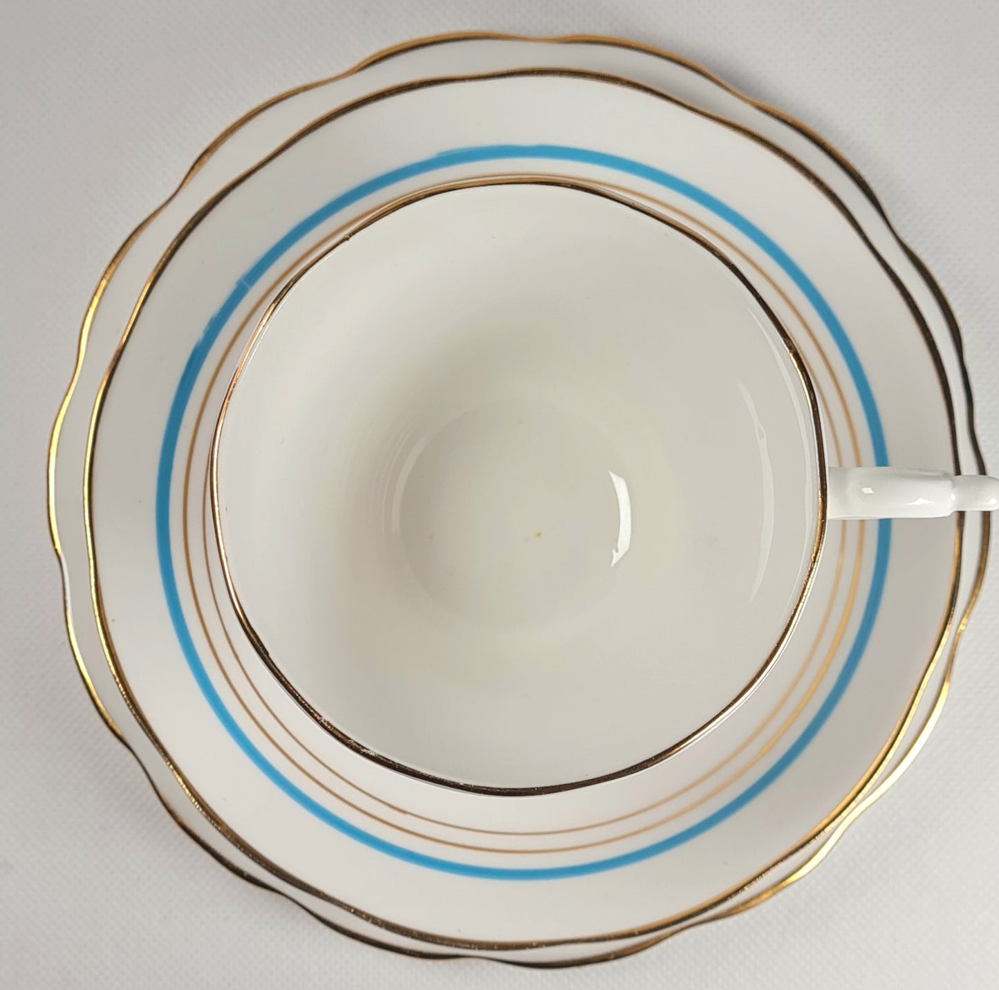 7 tea trio + lattiera + zuccheriera + piatto torta - Roslyn China