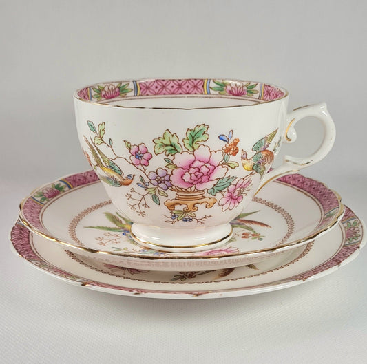 4 tea trio +  piatto torta - Tuscan (manufactured for Harrods LTD)