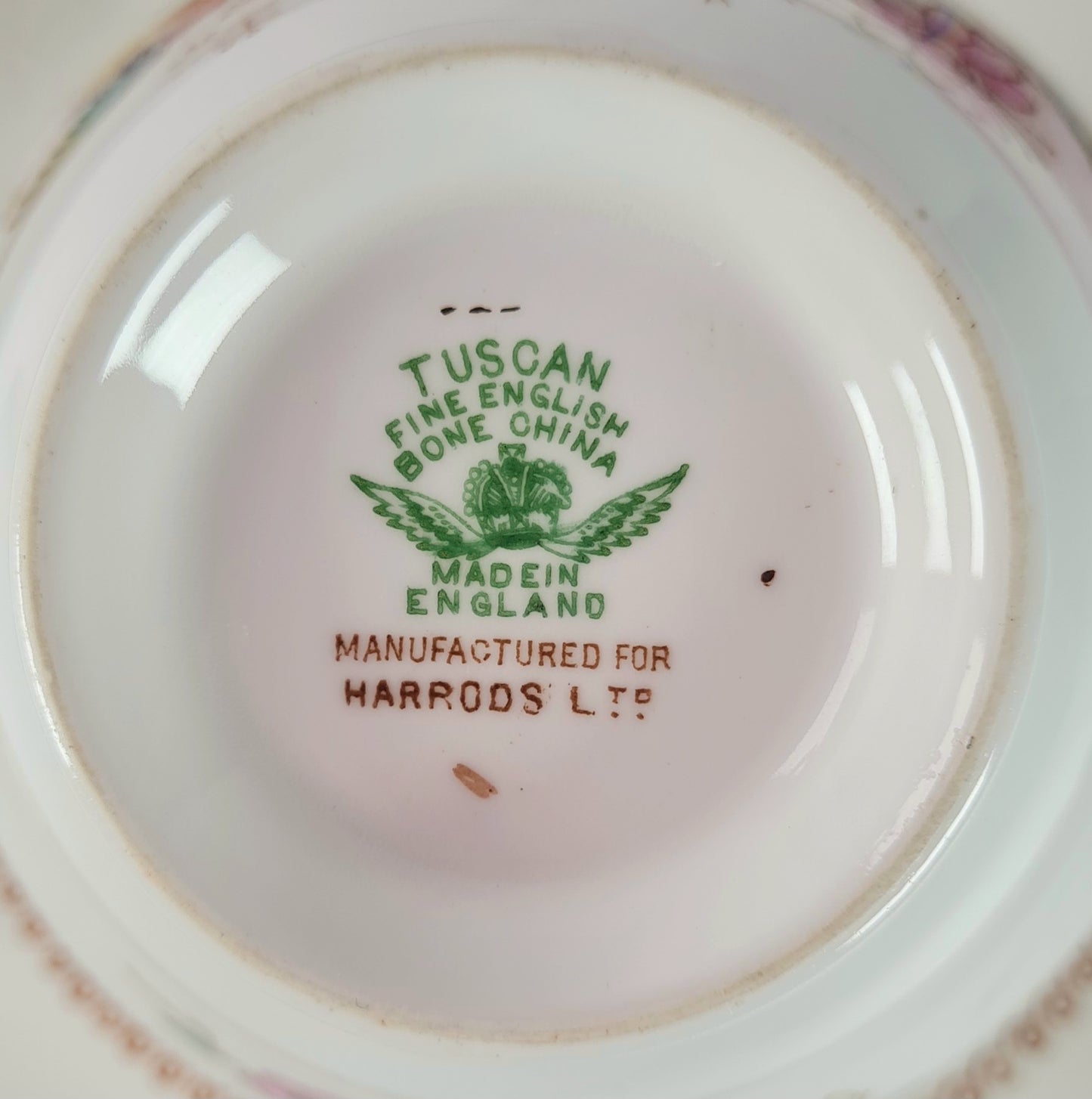 4 tea trio +  piatto torta - Tuscan (manufactured for Harrods LTD)