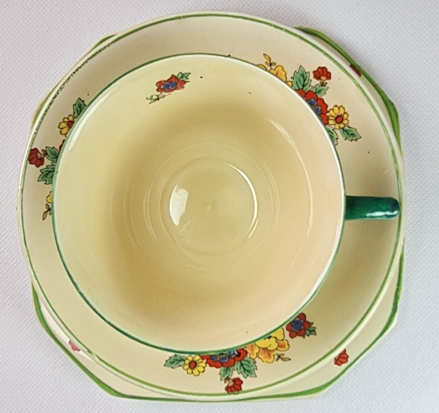 6 tea trio + lattiera + zuccheriera + piatto torta - Coronation Ware