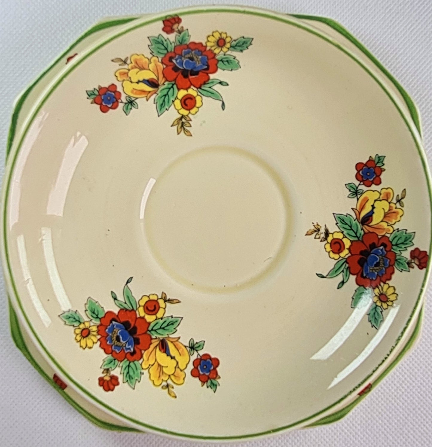 6 tea trio + lattiera + zuccheriera + piatto torta - Coronation Ware