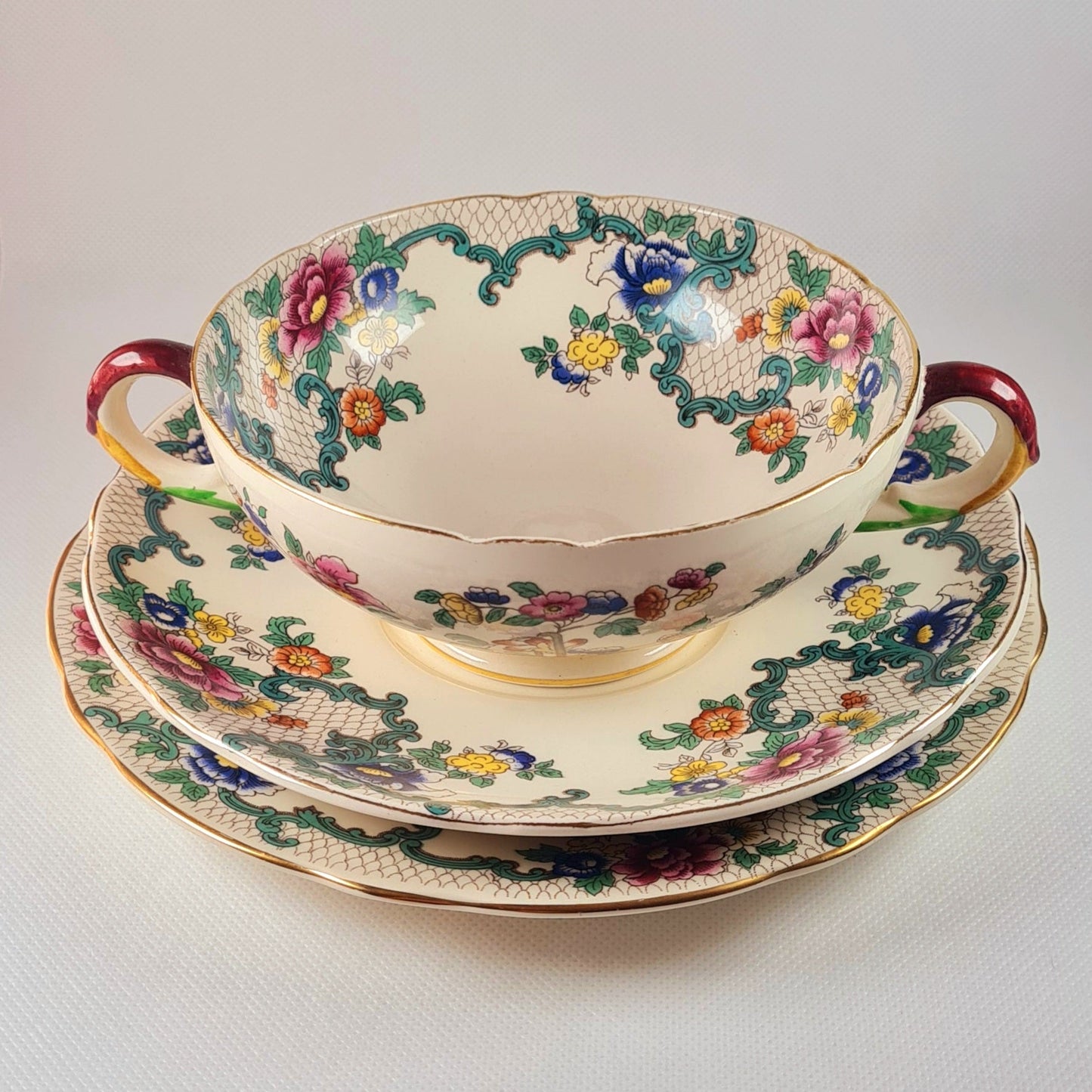 Tazza da consommé con piatto Royal Cauldon - Victoria