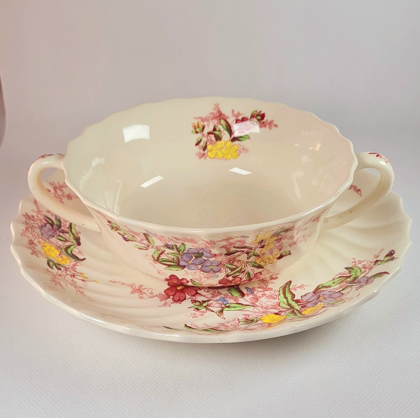 Tazza da consommé con piatto Spode - Fairy Dell