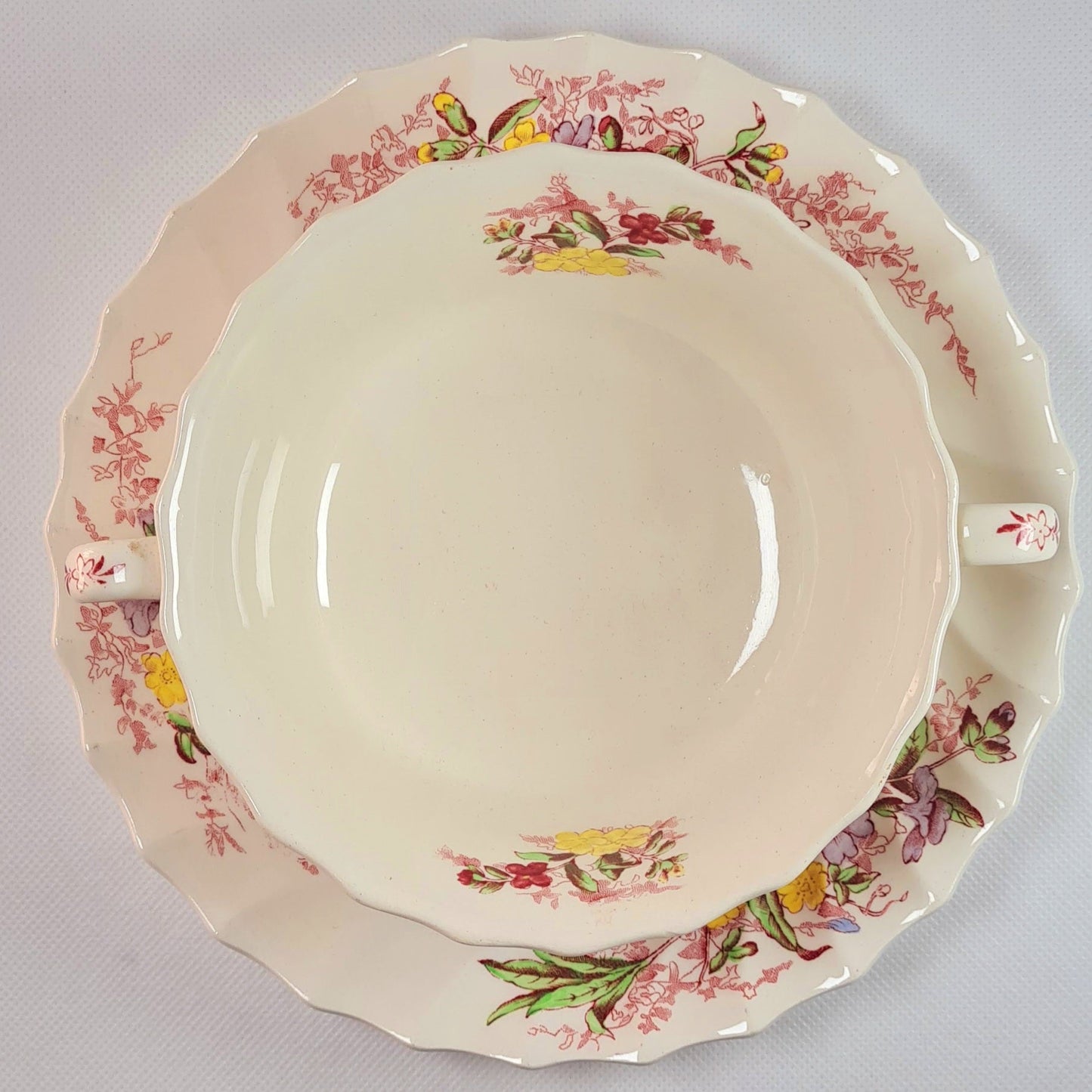 Tazza da consommé con piatto Spode - Fairy Dell