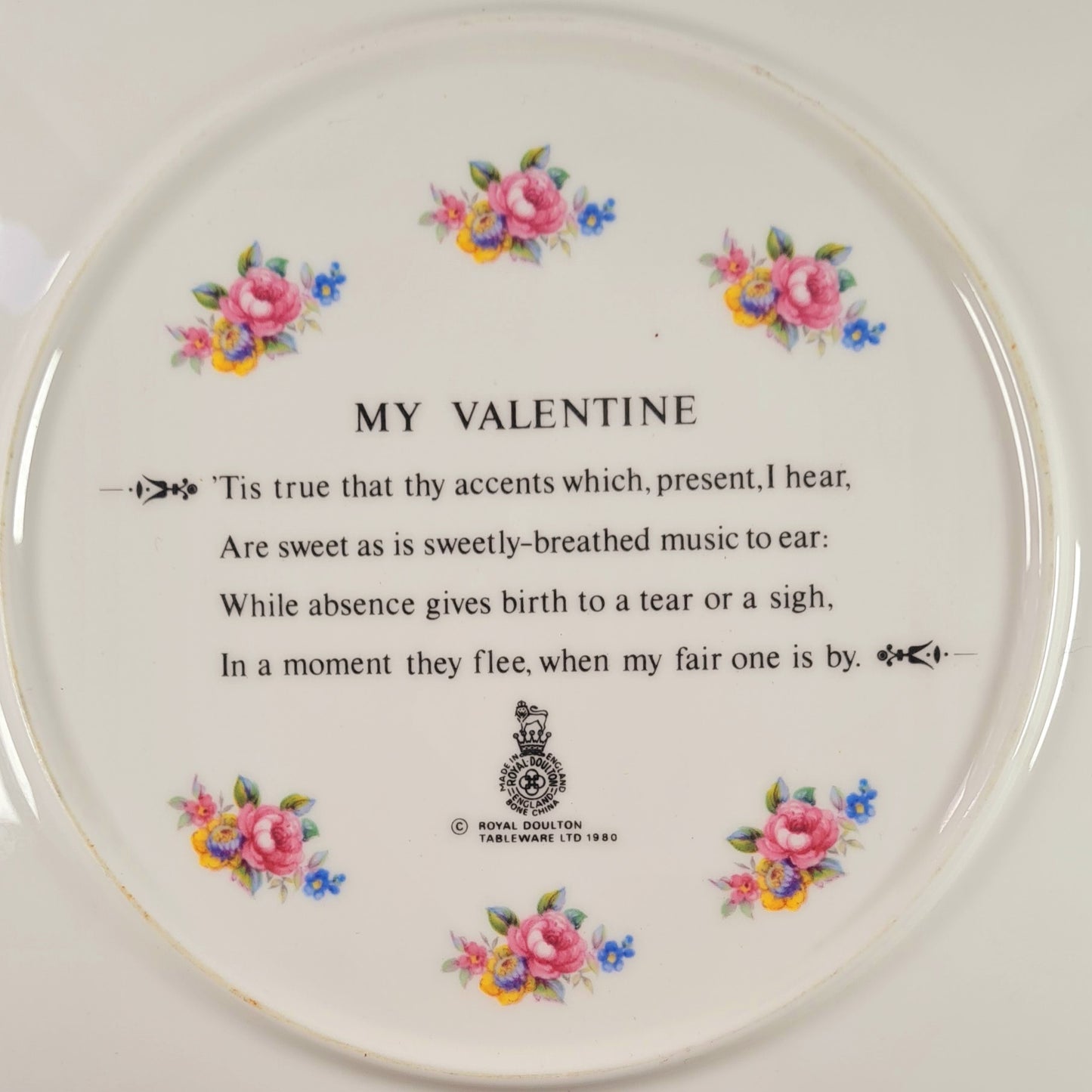 Piatto Royal Doulton - serie "My Valentine" 1981