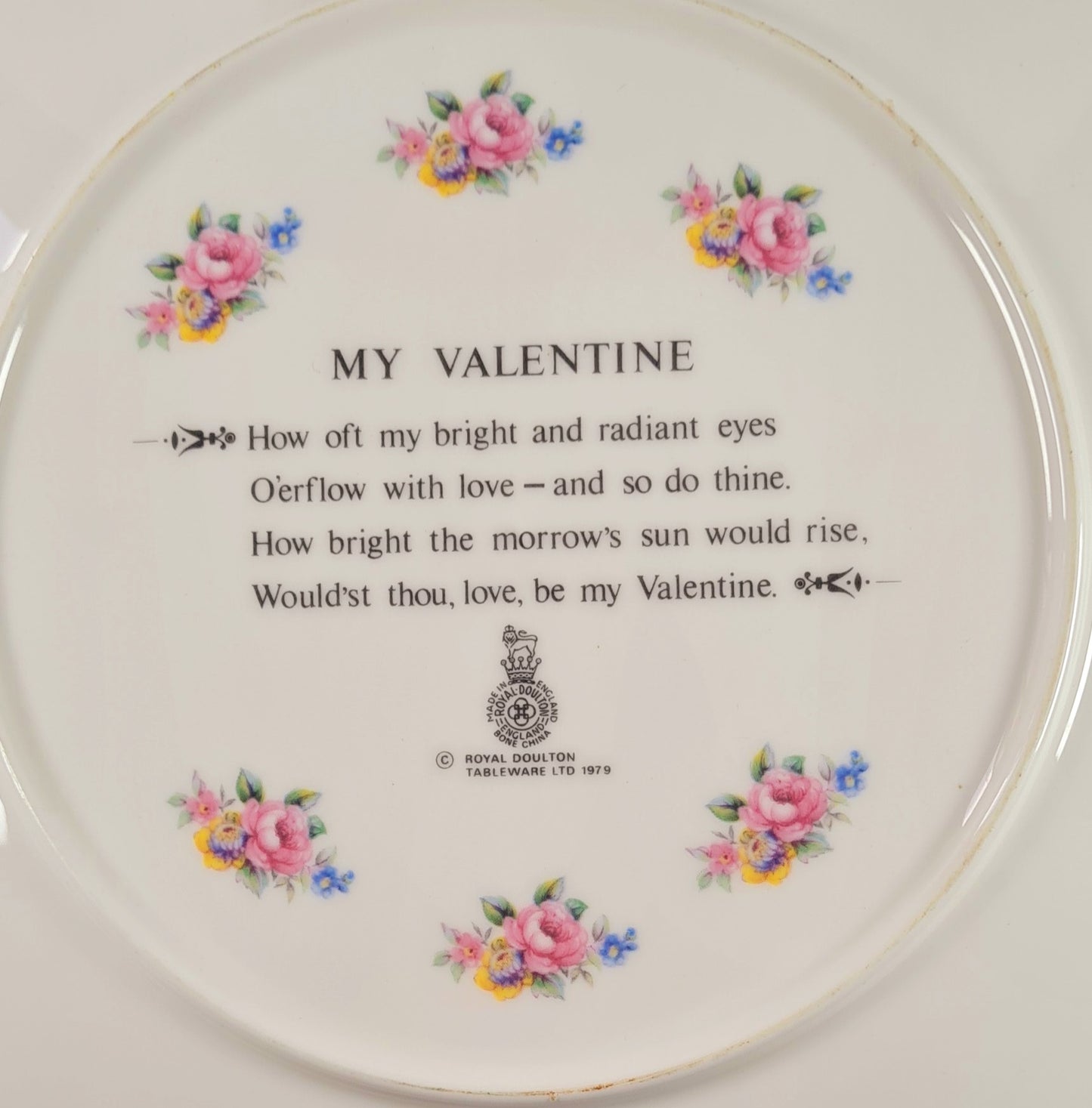 Piatto Royal Doulton - serie "My Valentine" 1980