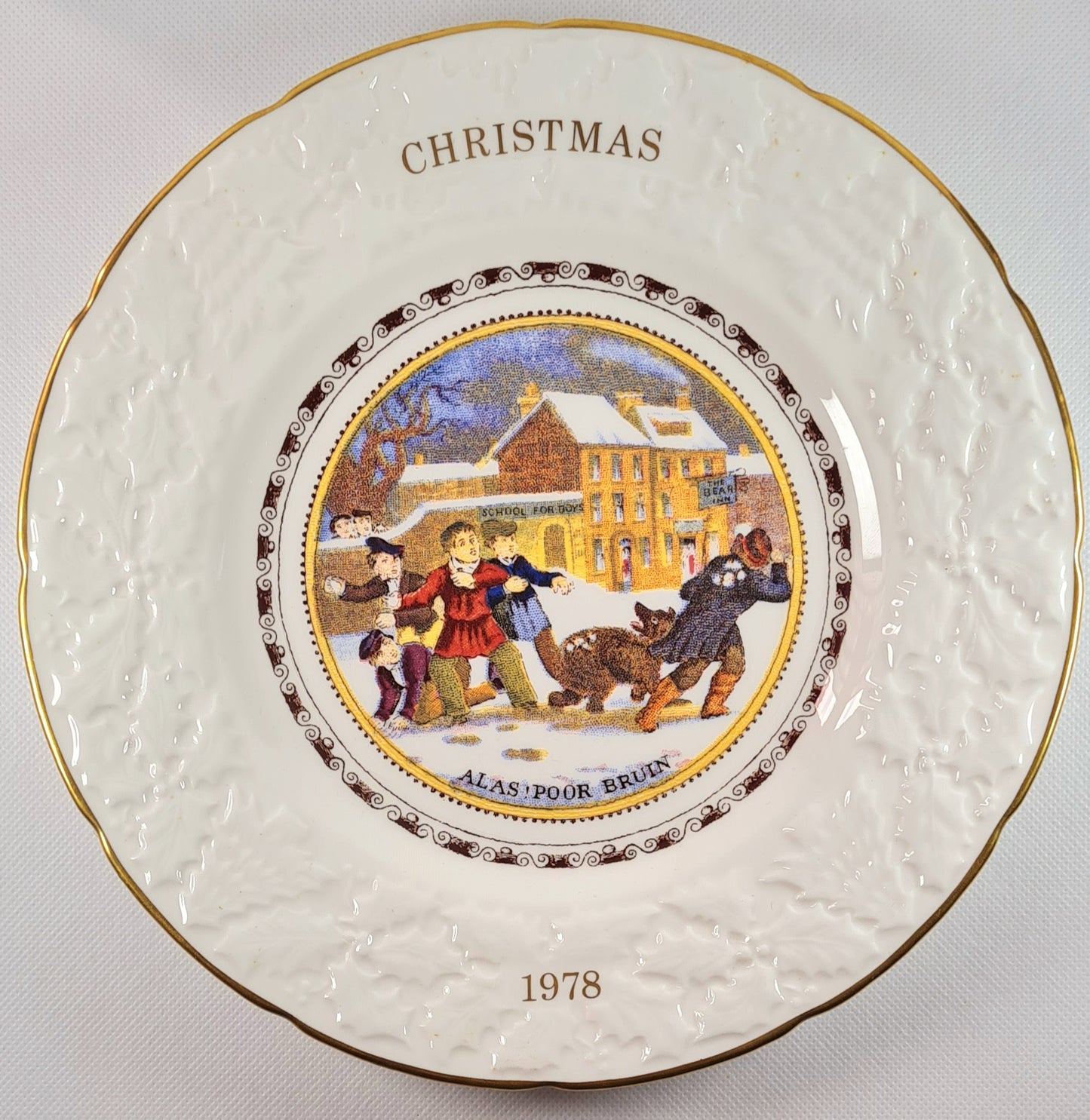 Piatto di Natale Coalport - "Alas! Poor Bruin" 1978
