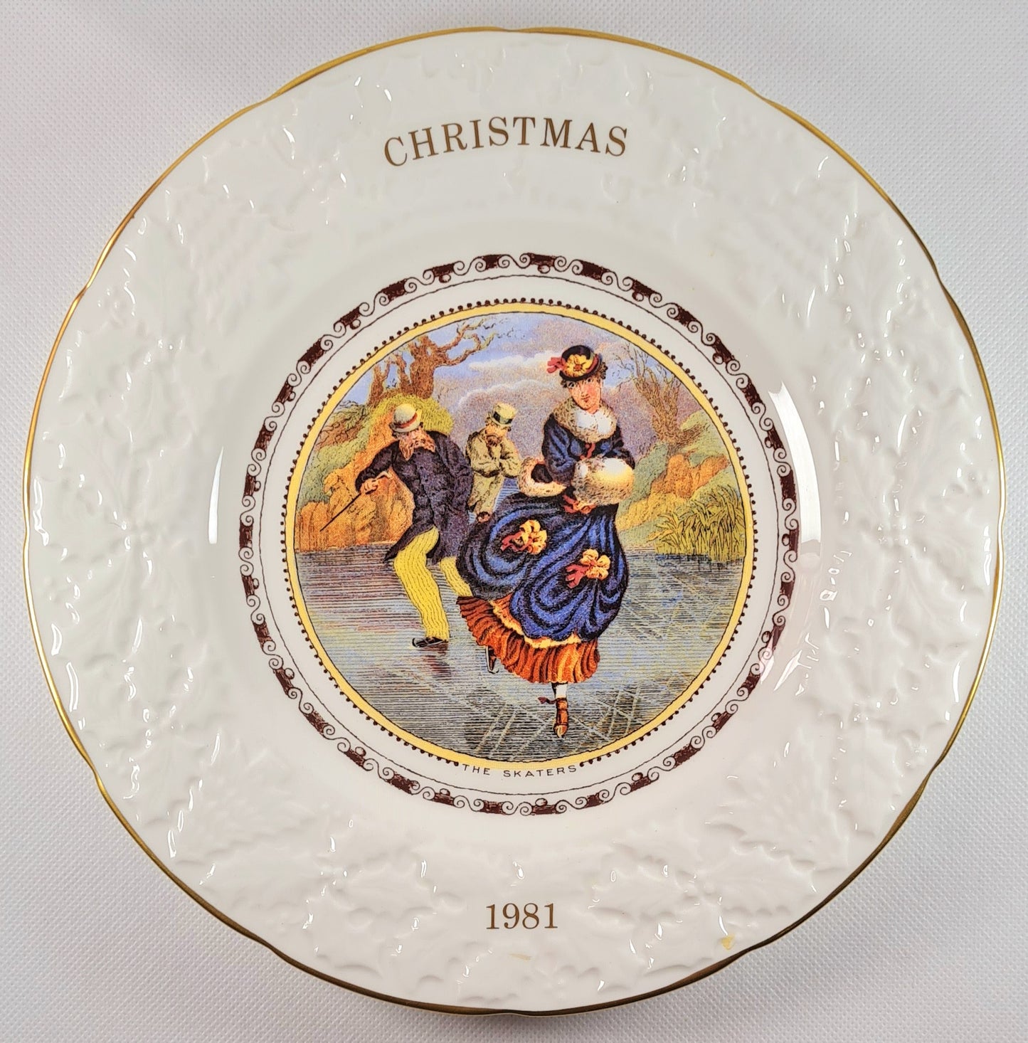 Piatto di Natale Coalport - "The Skaters" 1981