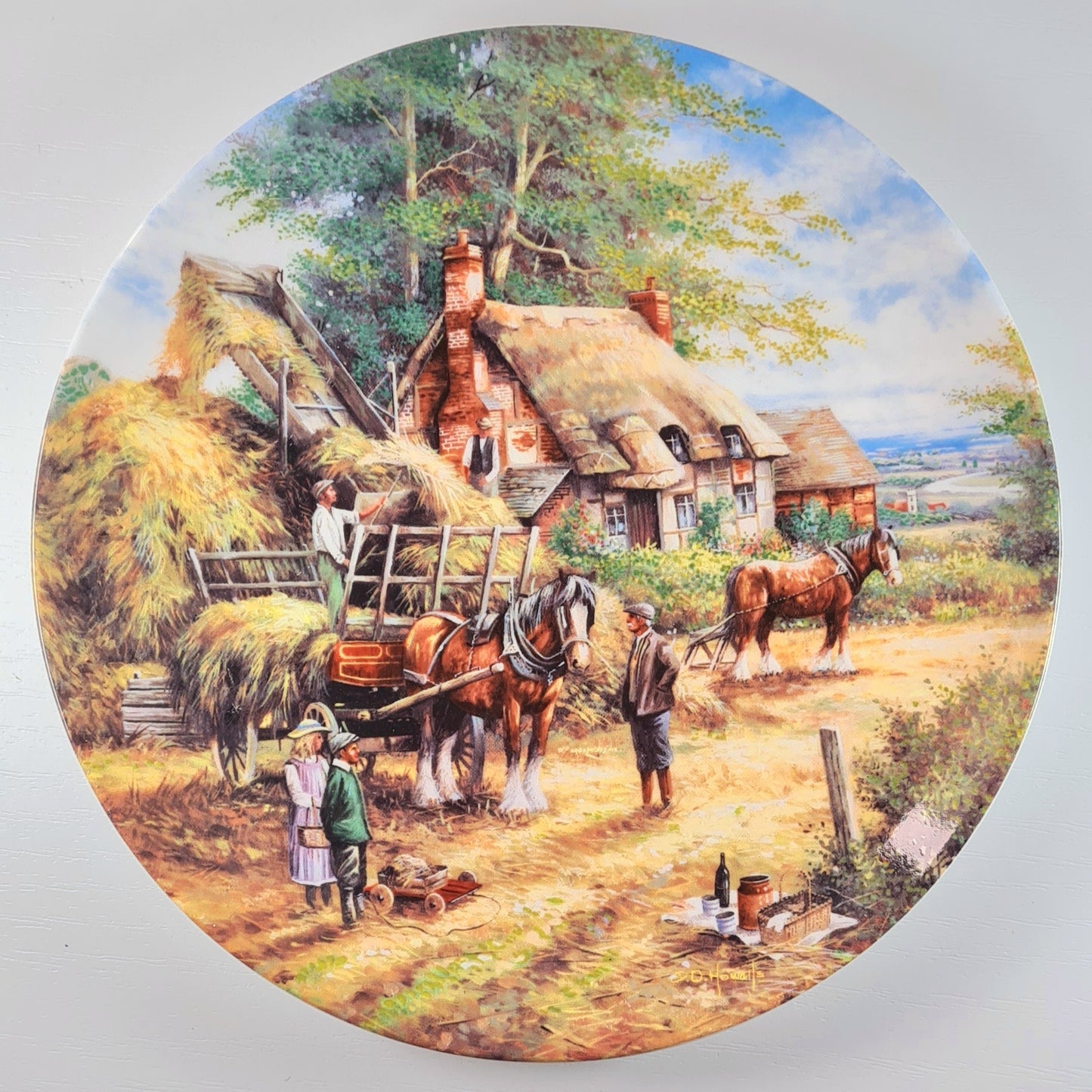 Piatto Wedgwood - serie Country Days "Making The Hayrick"