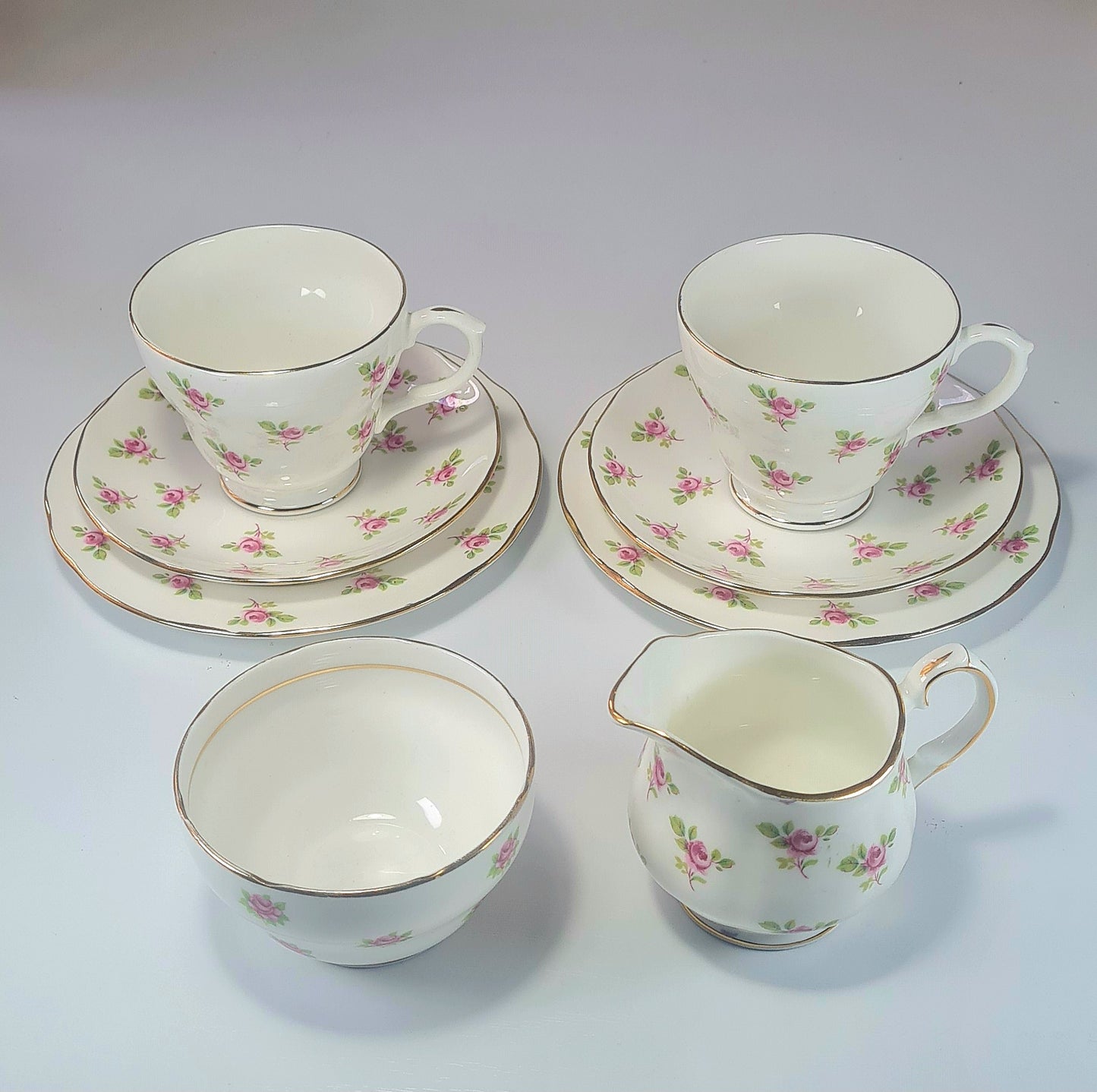 6 tea trio + lattiera + zuccheriera Duchess