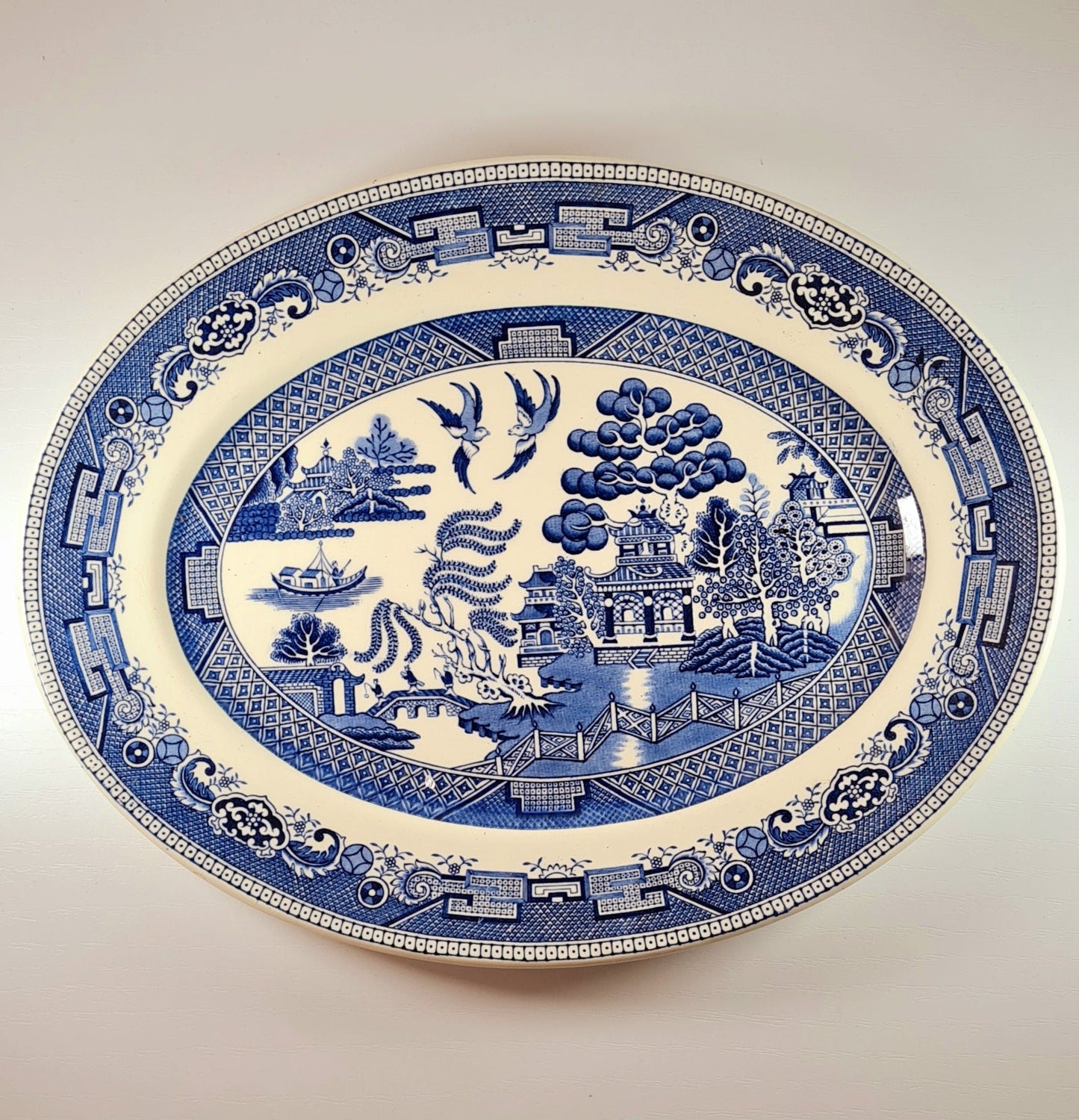 Piatto da portata ovale Myott Son & Co - Old Willow