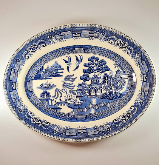 Piatto da portata ovale Myott Son & Co - Old Willow