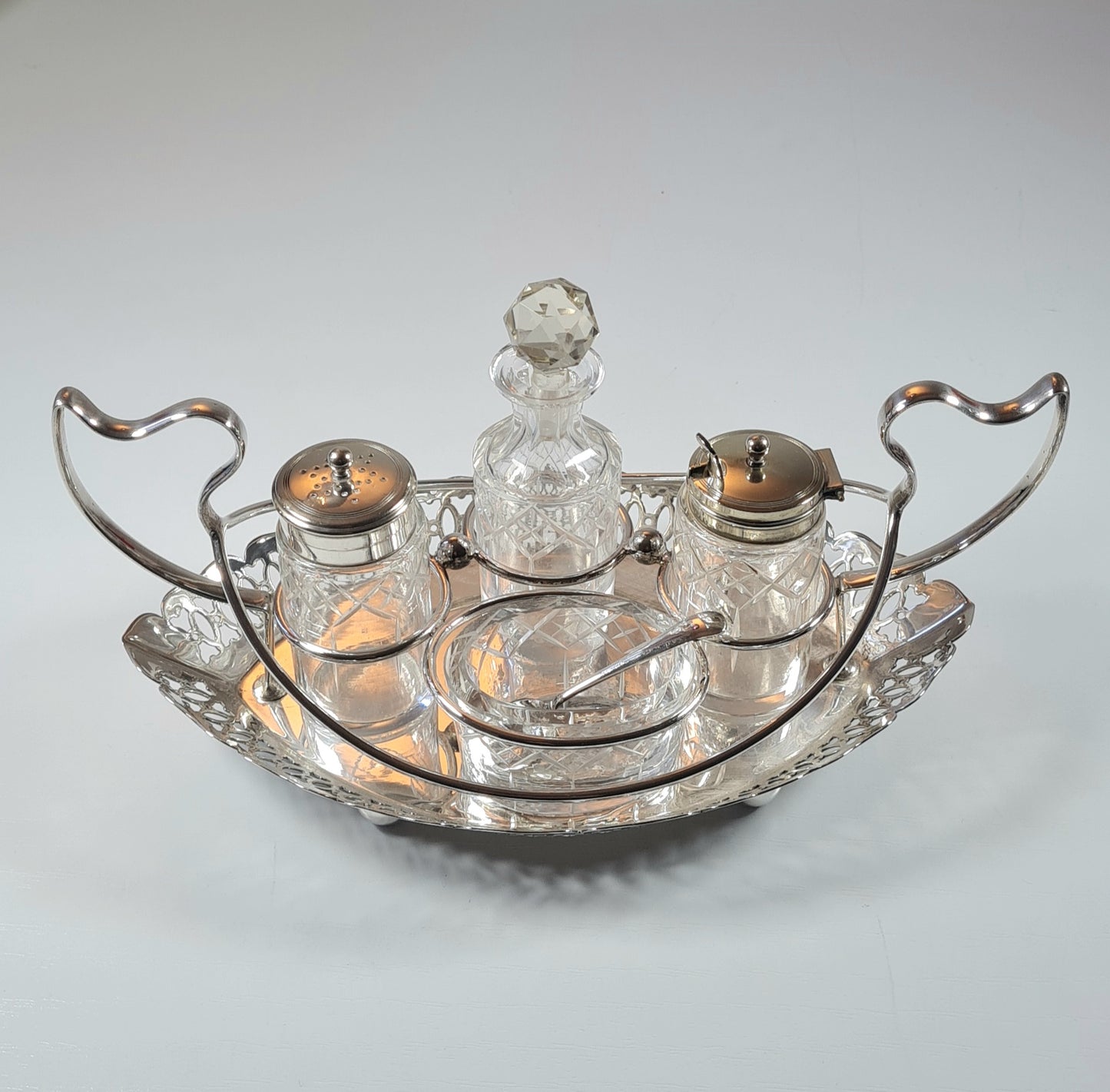 Set da condimento / Cruet set Made in England - silver plated