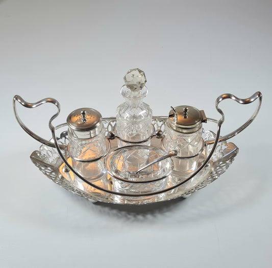 Set da condimento / Cruet set Made in England - silver plated