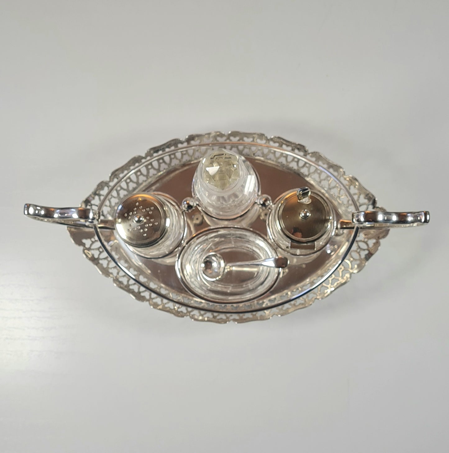 Set da condimento / Cruet set Made in England - silver plated