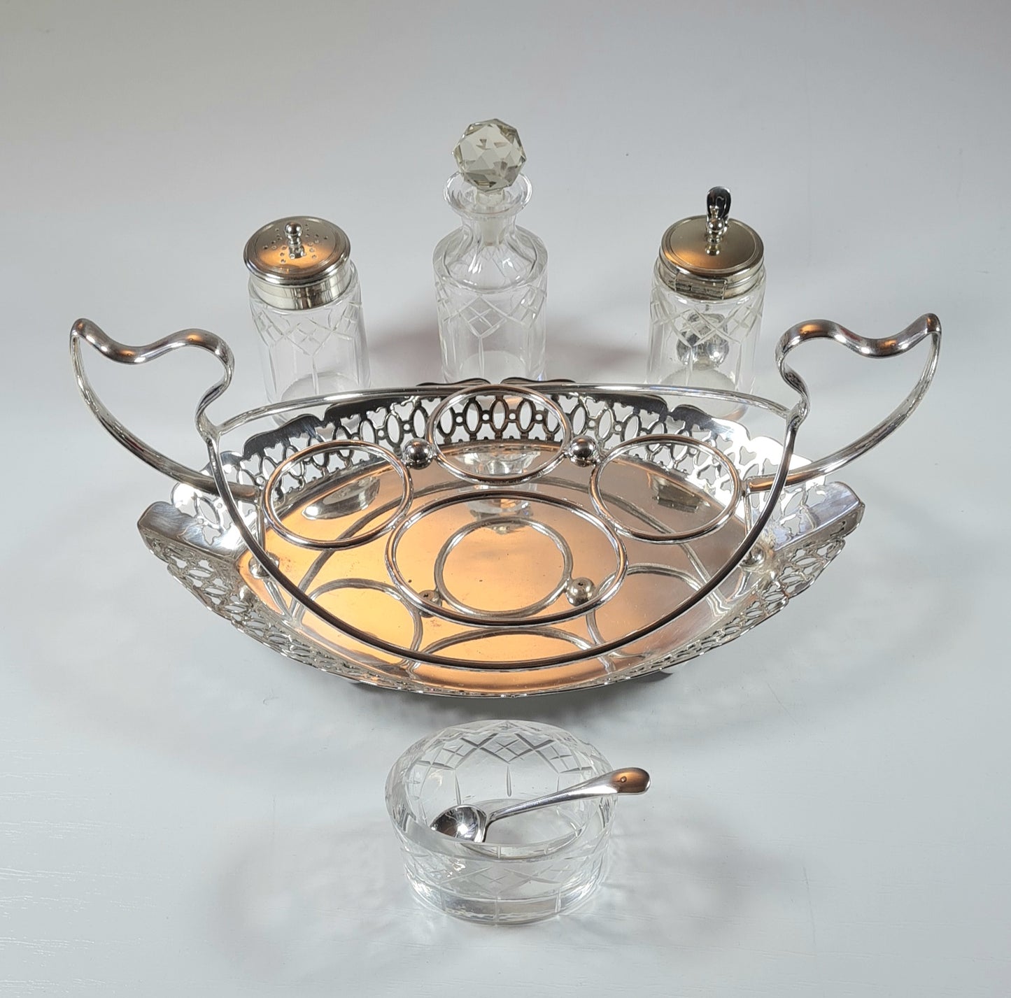 Set da condimento / Cruet set Made in England - silver plated