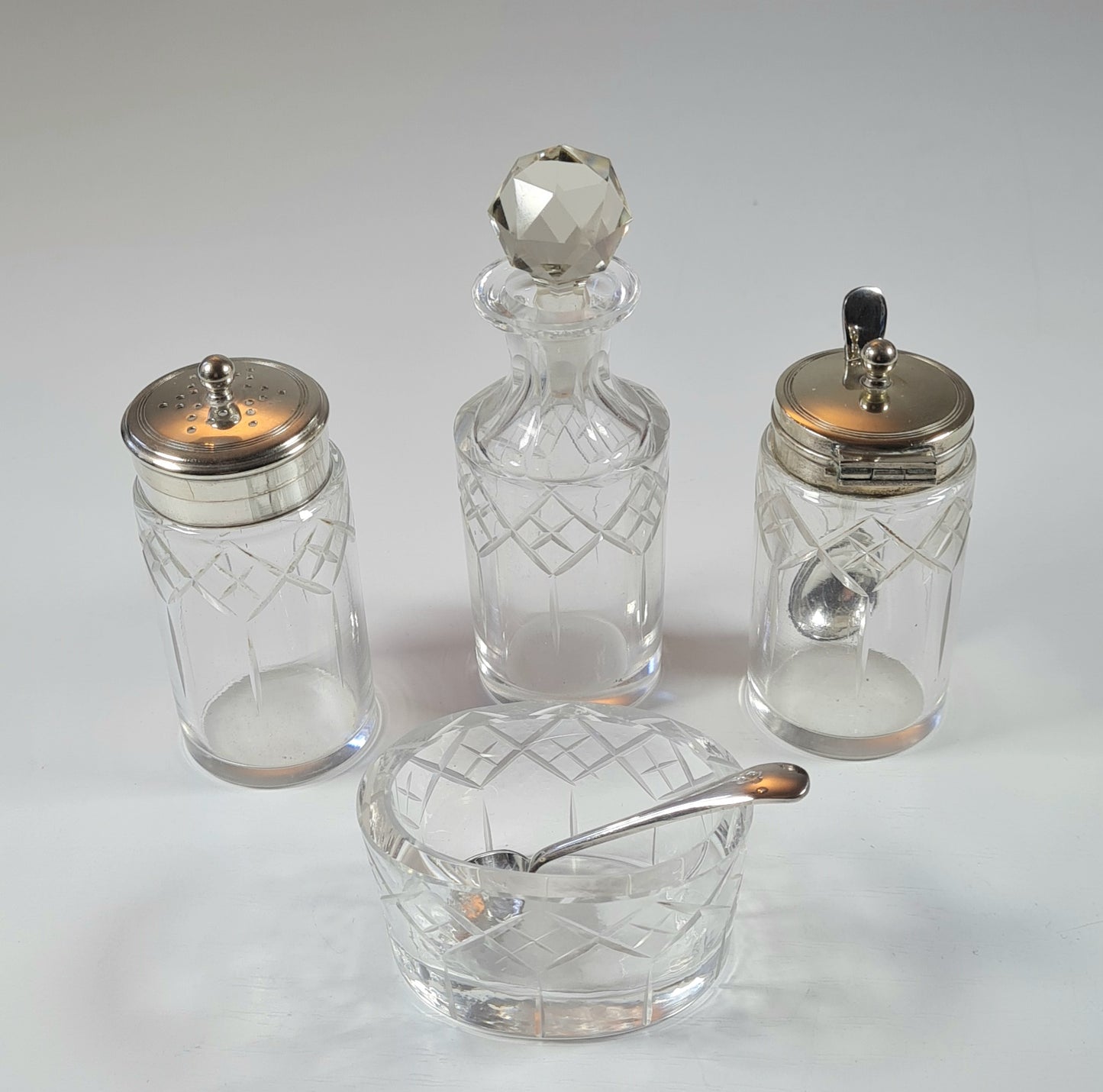 Set da condimento / Cruet set Made in England - silver plated