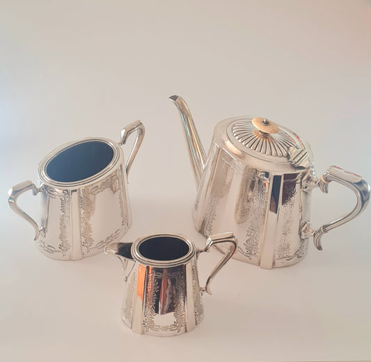 Set teiera + zuccheriera + lattiera Sheffield