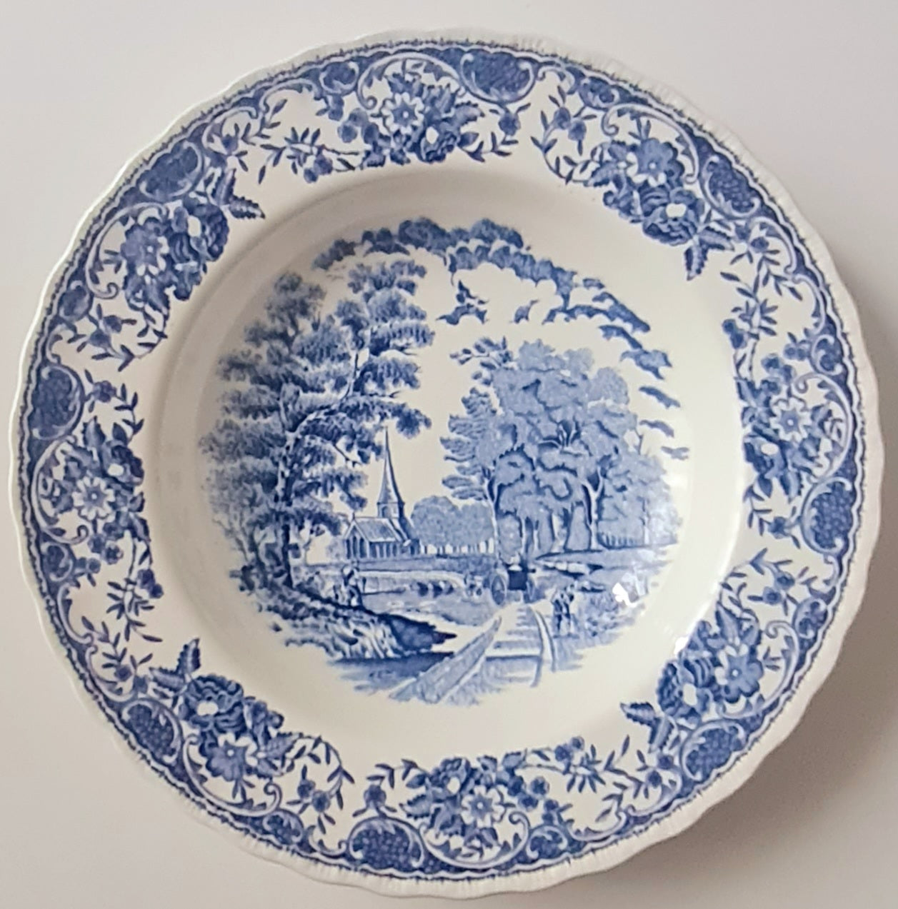 6 piatti fondi Royal Tudor Ware - "Olde England"