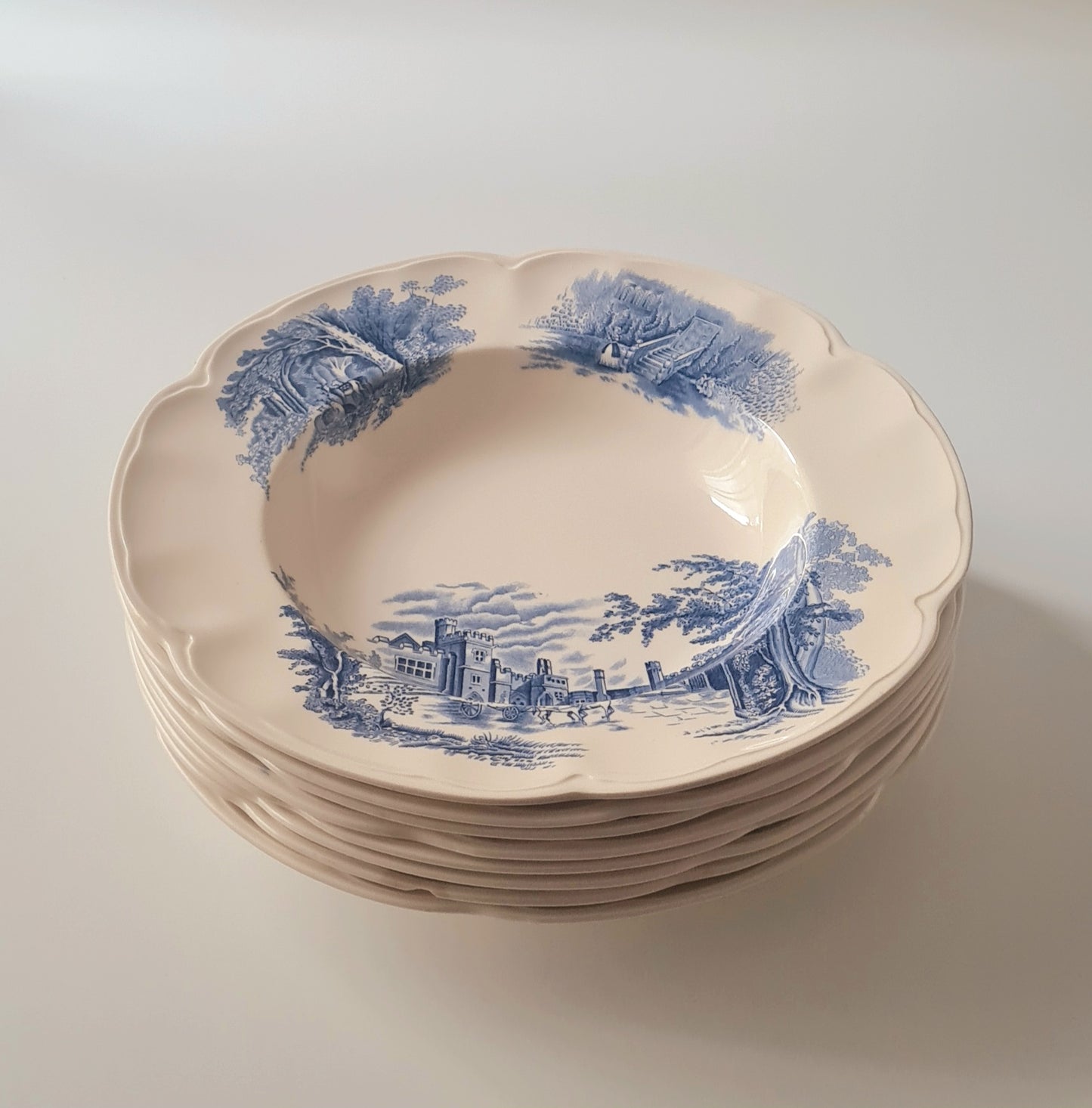 8 piatti fondi Johnson Bros - "Haddon Hall"