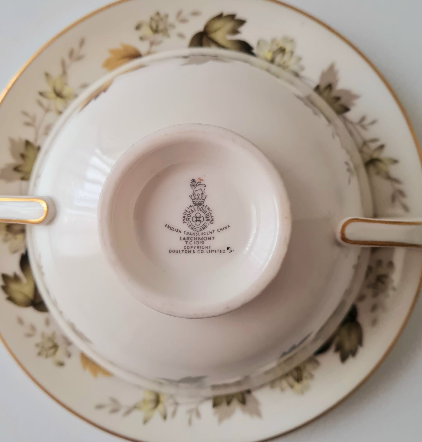 Tazza da consommé con piatto - Royal Doulton Larchmont