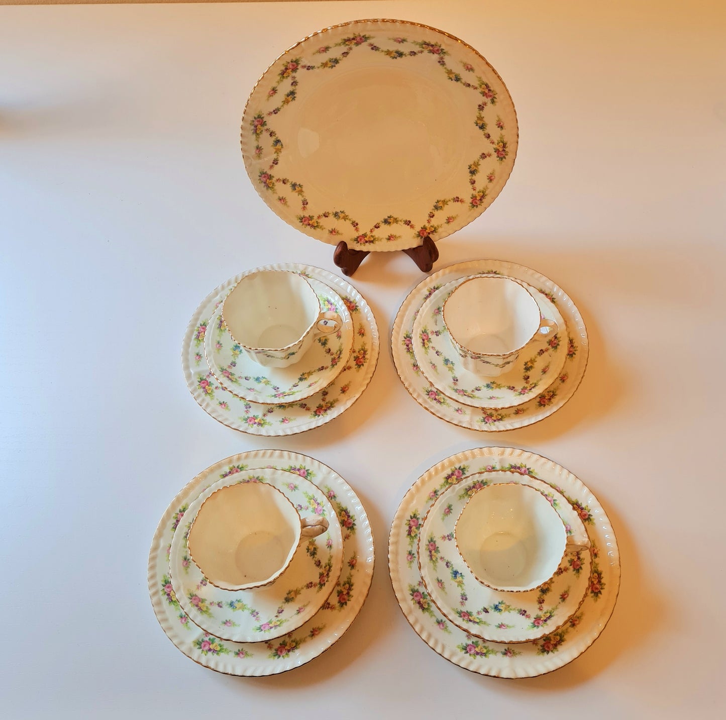 4 tea trio + piatto torta - Phoenix China England
