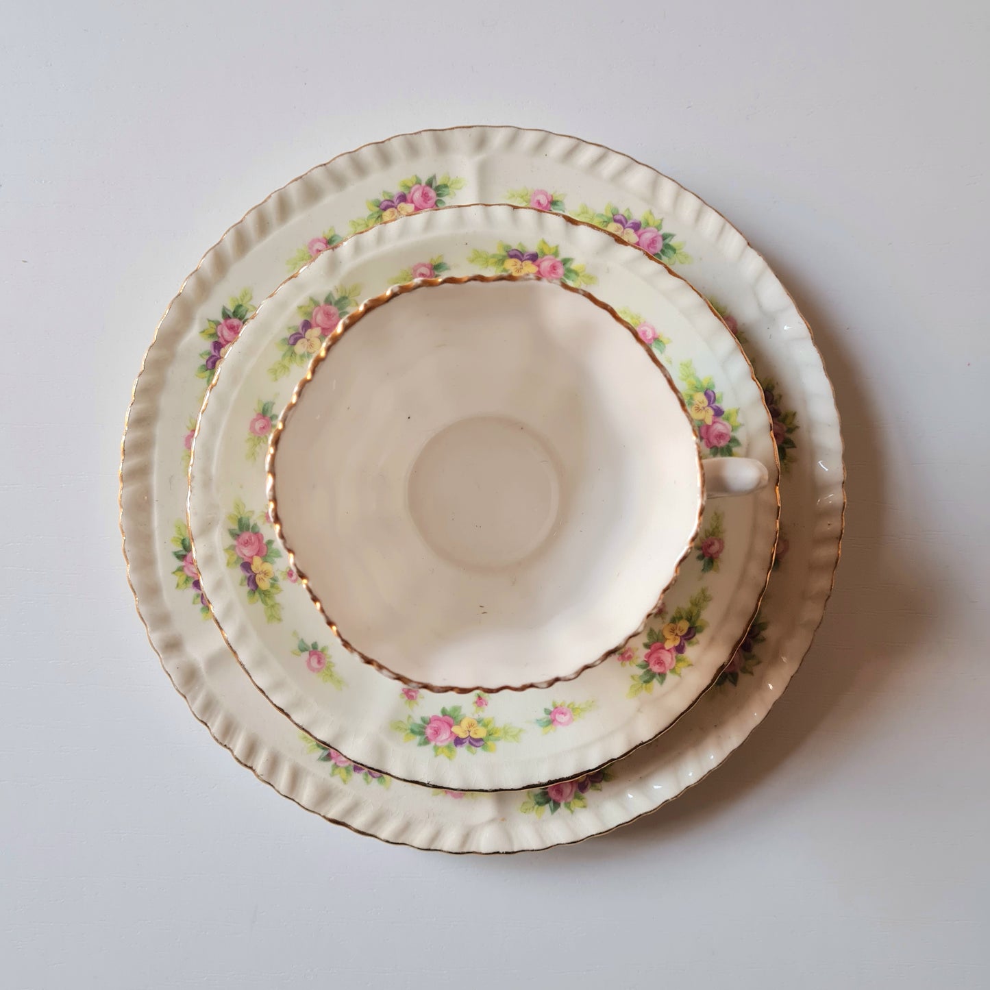 4 tea trio + piatto torta - Phoenix China England