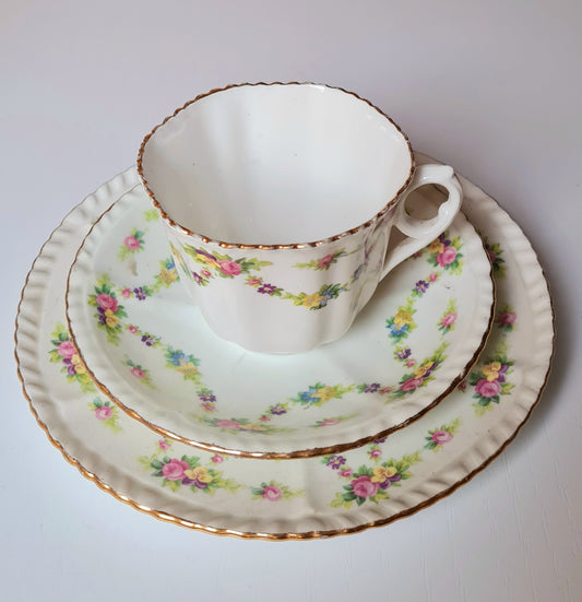 4 tea trio + piatto torta - Phoenix China England